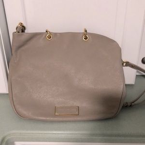 Marc by Marc Jacobs Taupe Soft Grained Leather Too Hot to Handle Hobo